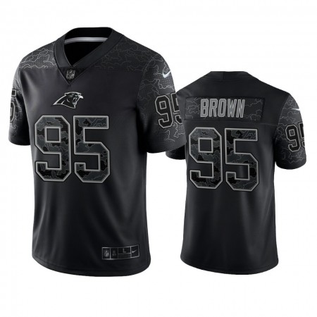 Tröjor Carolina Panthers Derrick Brown 95 Svart Reflective Limited - Män Tröjor Carolina Panthers Derrick Brown 95 Svart Reflective Limited - Män
